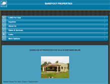 Tablet Screenshot of barefootbelize.com